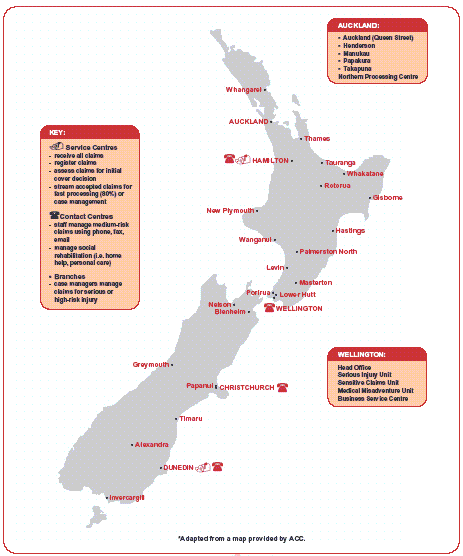 Location of ACC offices. 