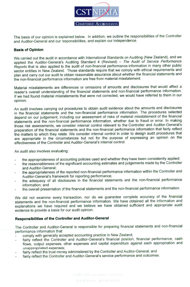 Page 2 of the Independent Auditor's report.