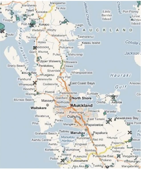Figure 10: Māori land in Tāmaki Makaurau.