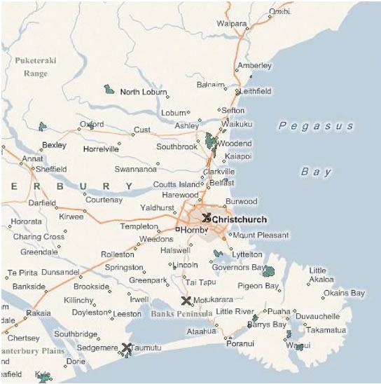 Figure 2: Māori land in Ōtautahi and Waimakariri. 