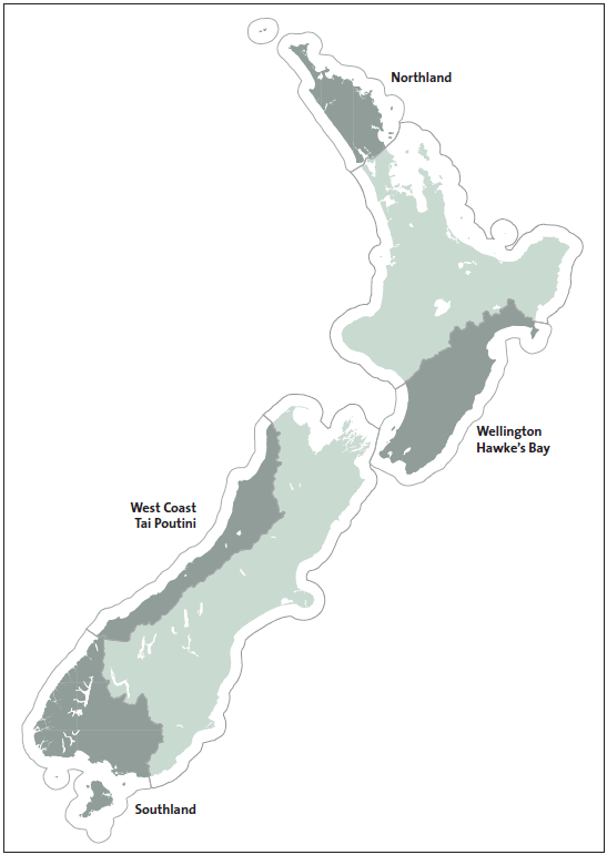 figure1.gif Figure 1 - Regions we visited for our case studies.
