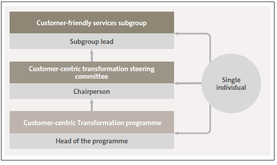 Figure 5 - Single individual with multiple leadership roles. 