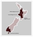 Figure 1 - The four regional councils' regions