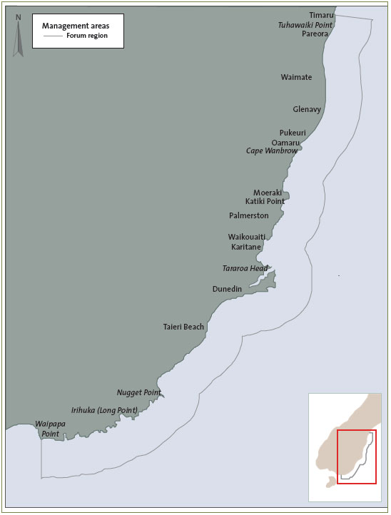 Figure 1 - The region covered by the South-East Marine Protection Forum. 