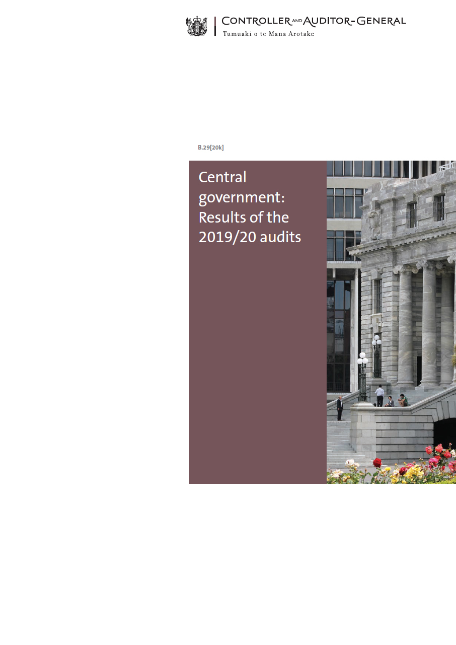 Central government: Results of the 2019/20 audits report cover