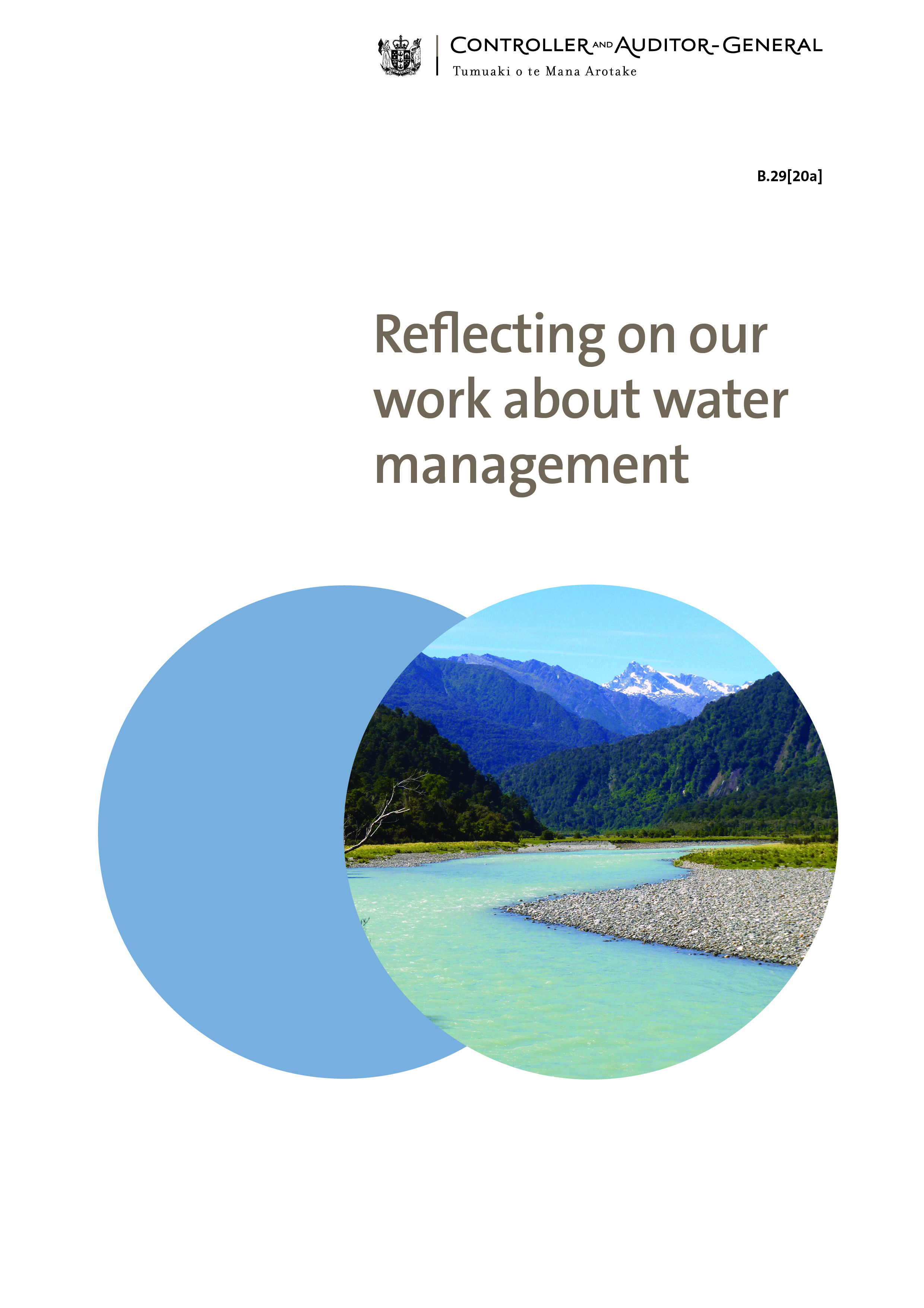 Cover of Reflecting on our work about water management