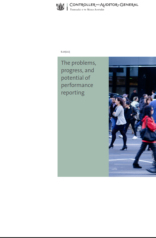 Report cover of The problems, progress, and potential of performance reporting