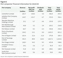 Figure 6 - Port companies' financial information for 2019/20