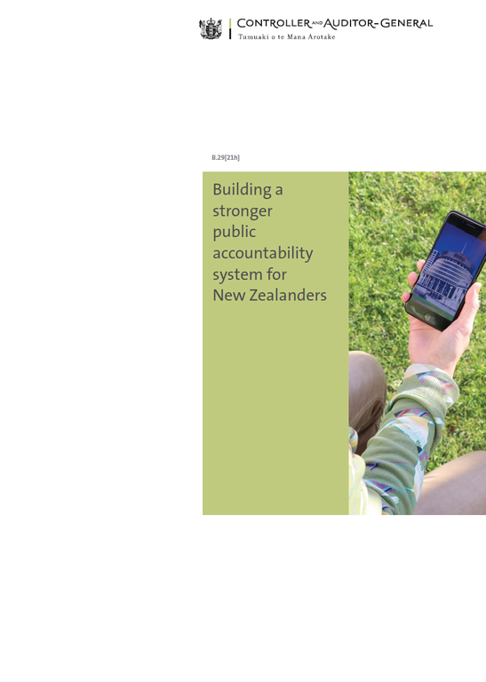 Building a stronger public accountability system for New Zealanders report cover