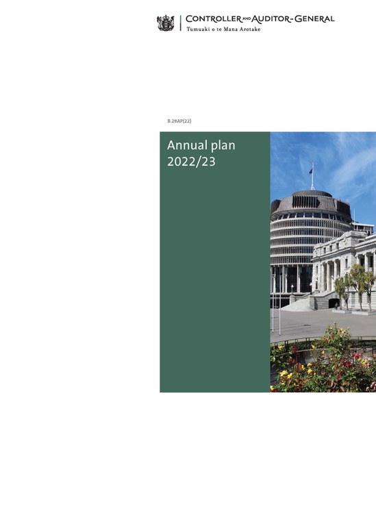 Report cover of our Annual plan 2022-23