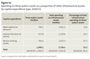 Figure 11 - Spending on three waters assets as a proportion of other infrastructure assets, by capital expenditure type, 2020/21