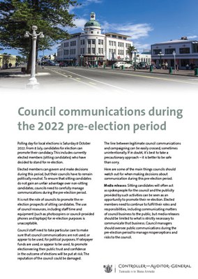 Council communications during the 2022 pre-election period