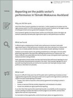 Reporting on the public sector’s performance in Tāmaki Makaurau Auckland summary image