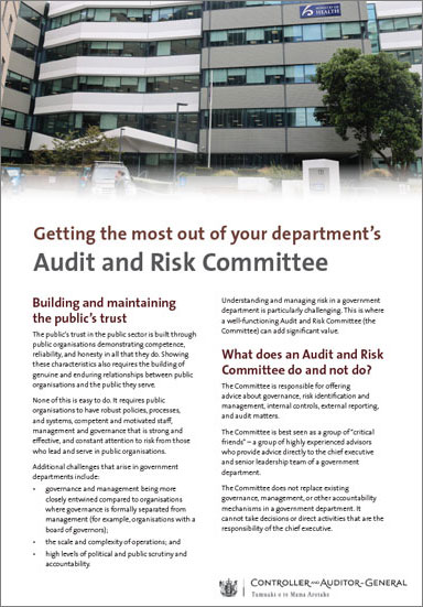 PDF of Getting the most out of your department’s Audit and Risk Committee