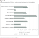 Figure 10 - Domestic equivalent full-time students at universities, from 2019 to 2021