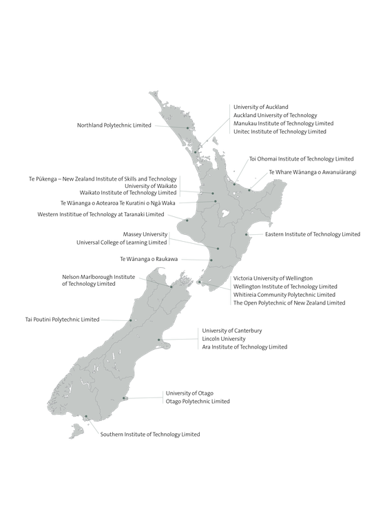 Tertiary education institutions’ main campus or headquarters