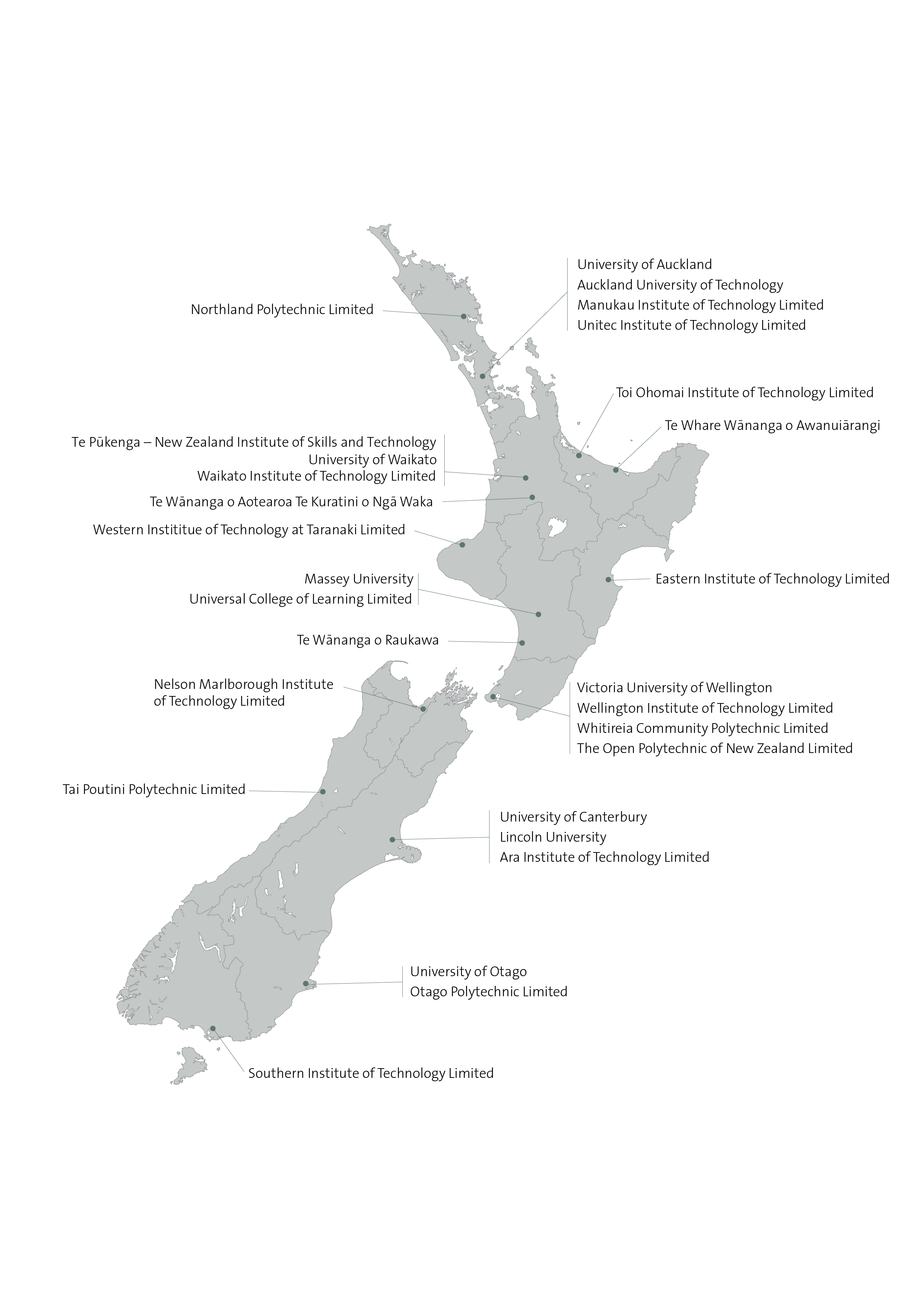 Tertiary education institutions’ main campus or headquarters