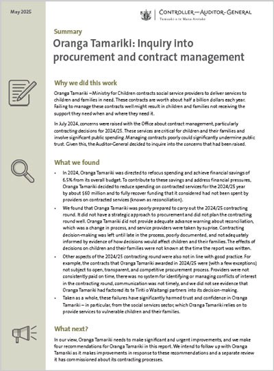 Report summary