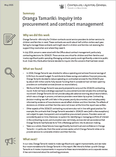 Report summary